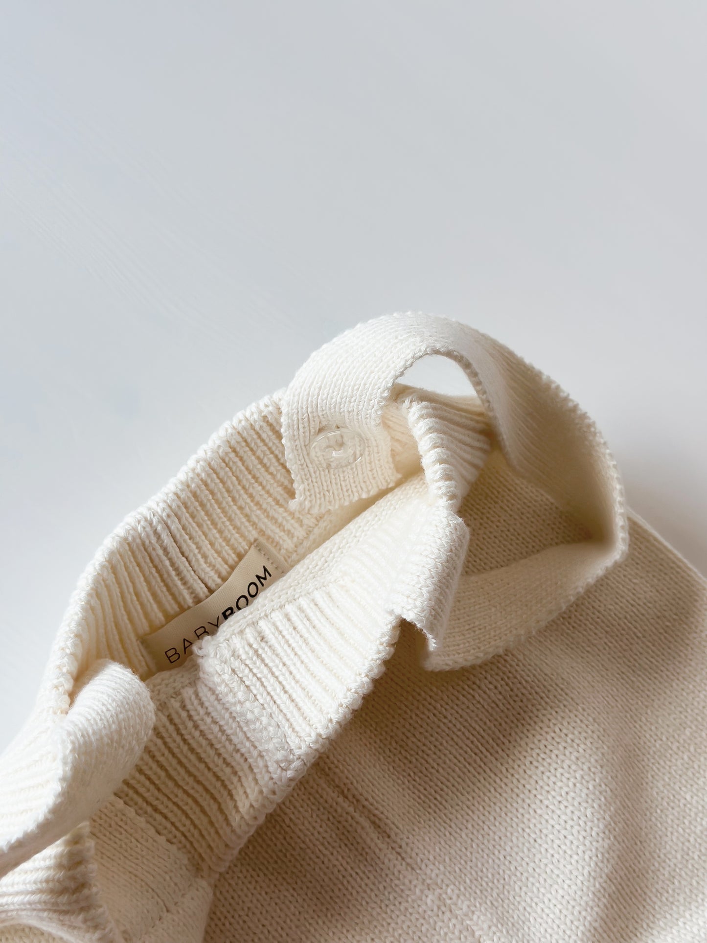 Pantalone in maglia con bretelle - Cream