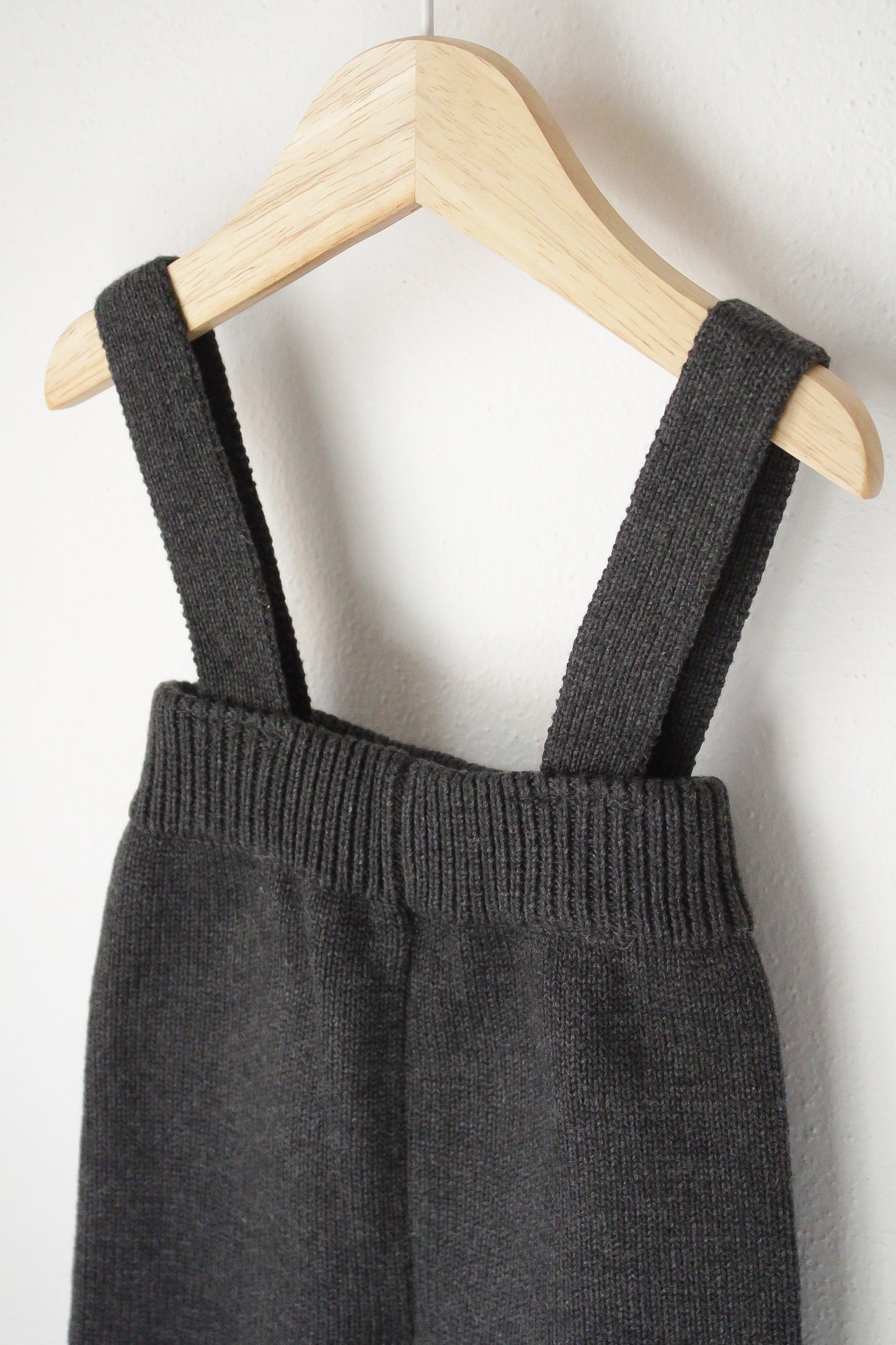 Pantalone in maglia con bretelle - Dark Grey