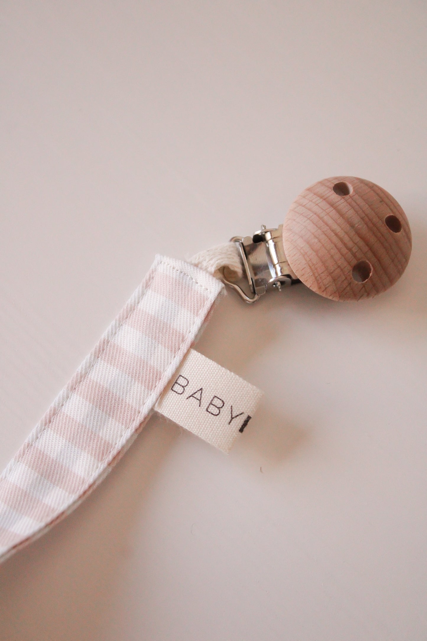 Clip Porta ciuccio - Vichy combinato celeste e rosa