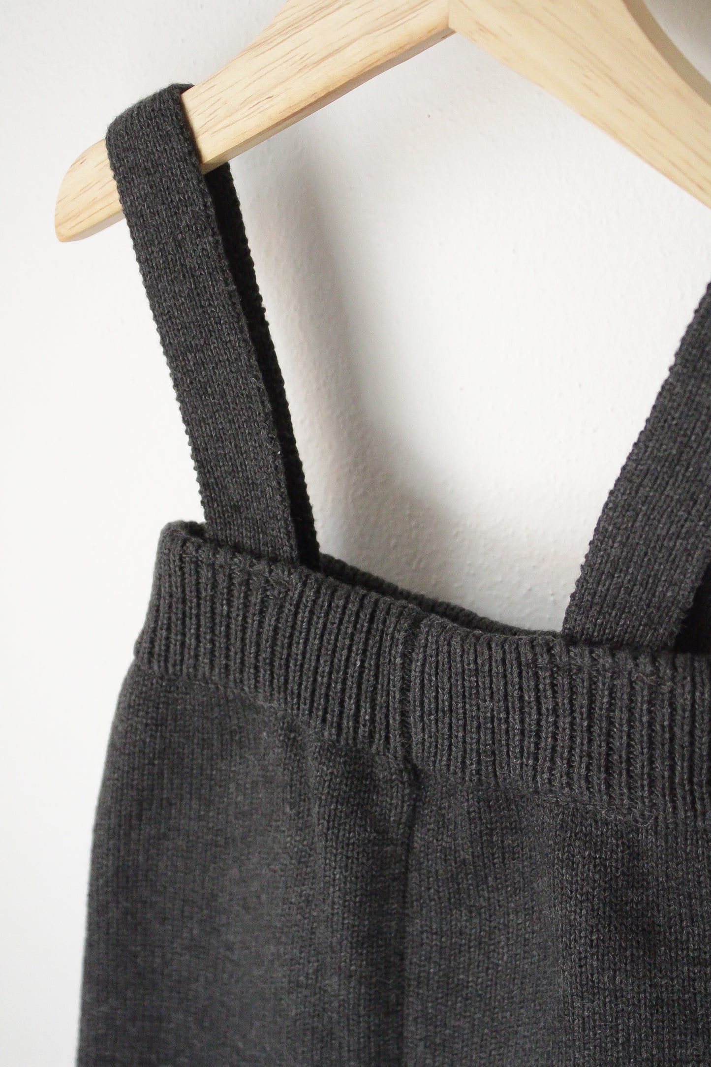 Pantalone in maglia con bretelle - Dark Grey