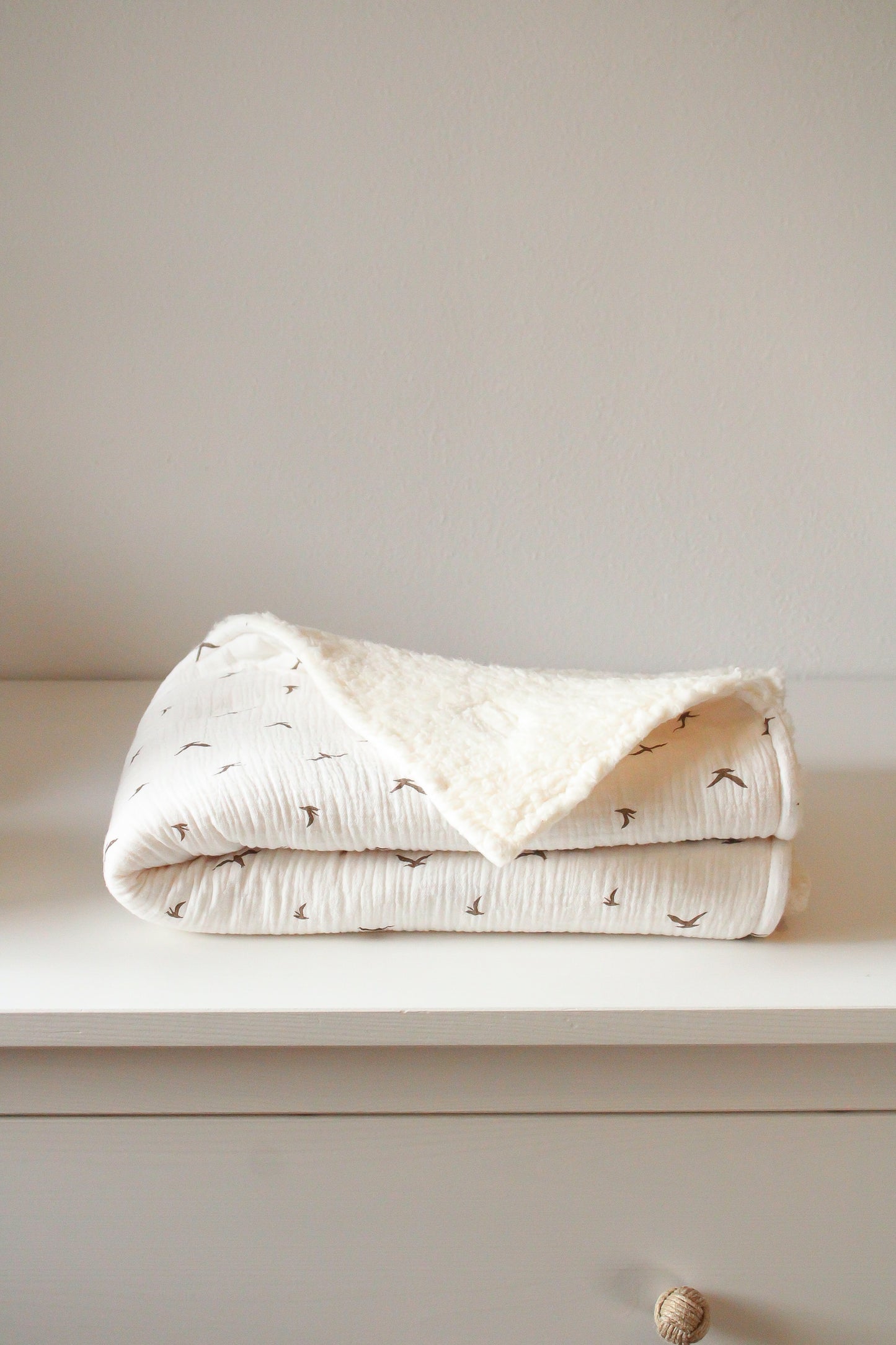 Coperta mussola e sherpa - Birds