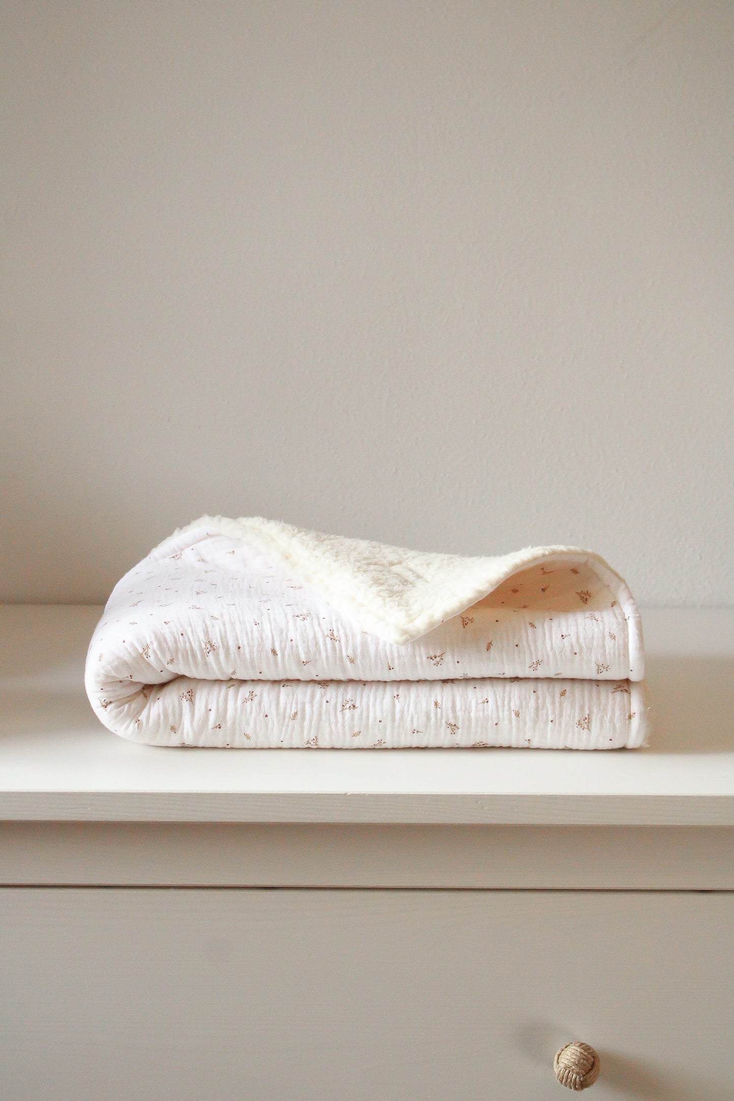 Coperta mussola e sherpa - Soft Leaves