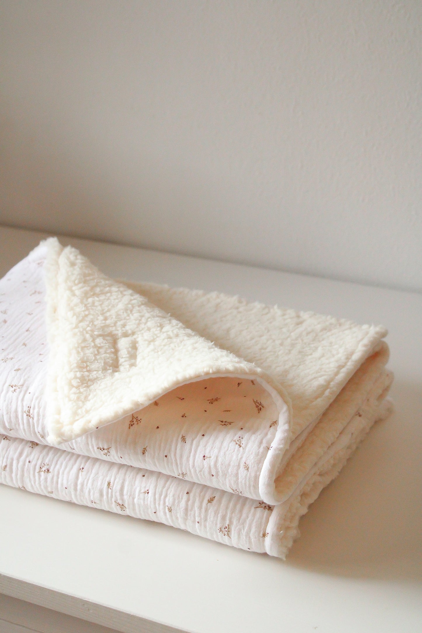 Coperta mussola e sherpa - Soft Leaves