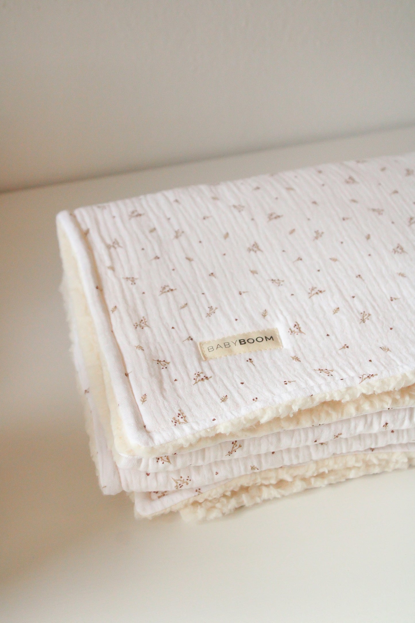Coperta mussola e sherpa - Soft Leaves