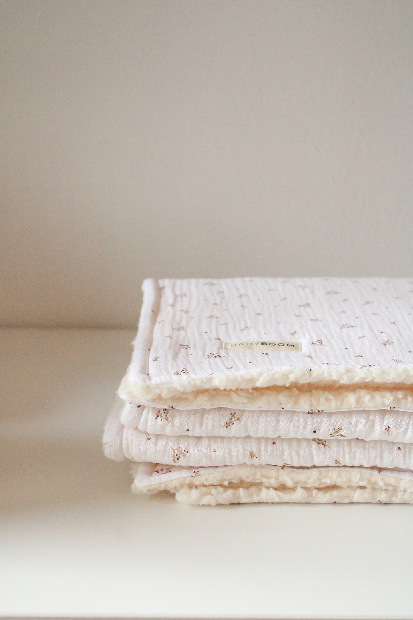 Coperta mussola e sherpa - Soft Leaves