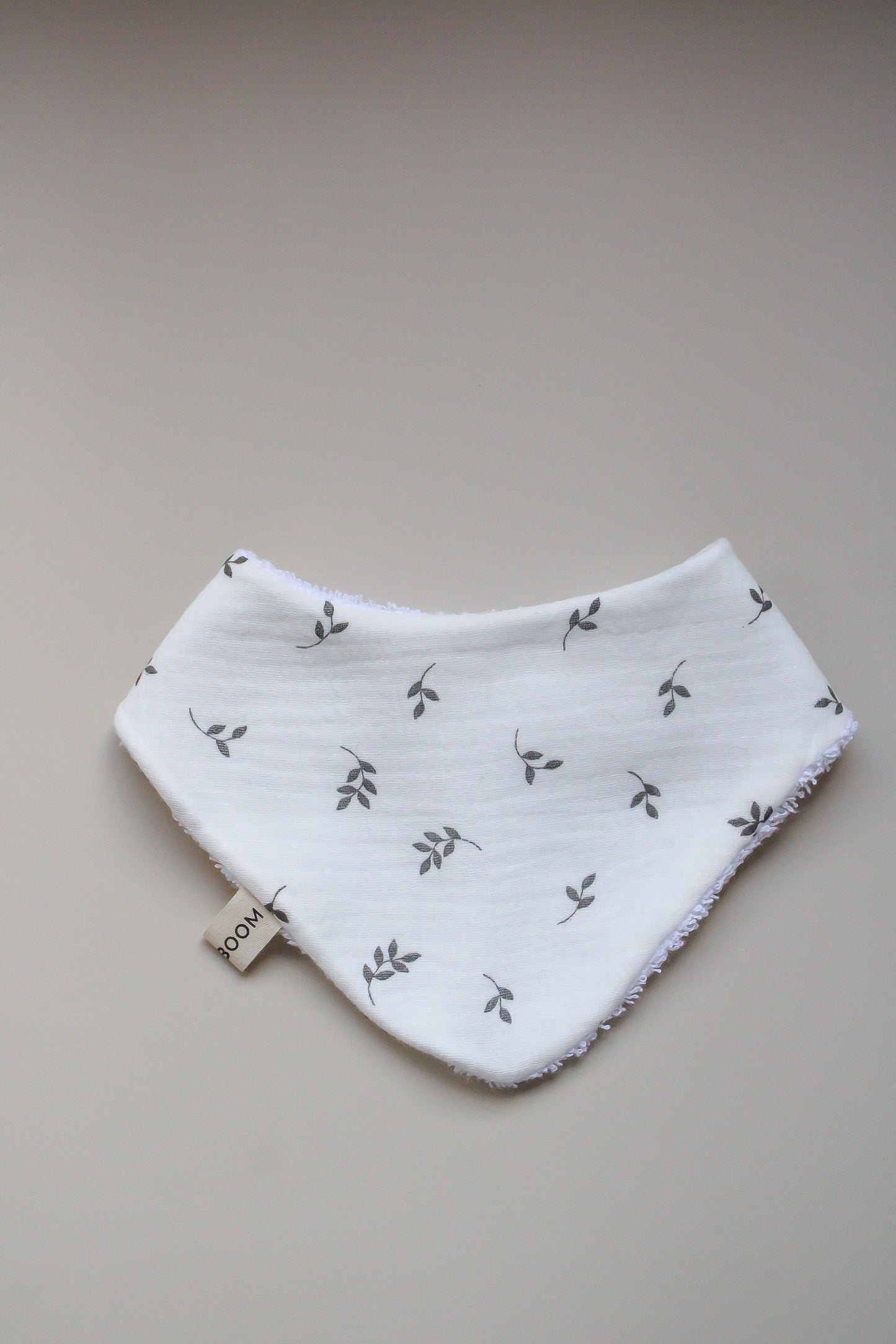 Bavaglino a bandana - Leaves Black