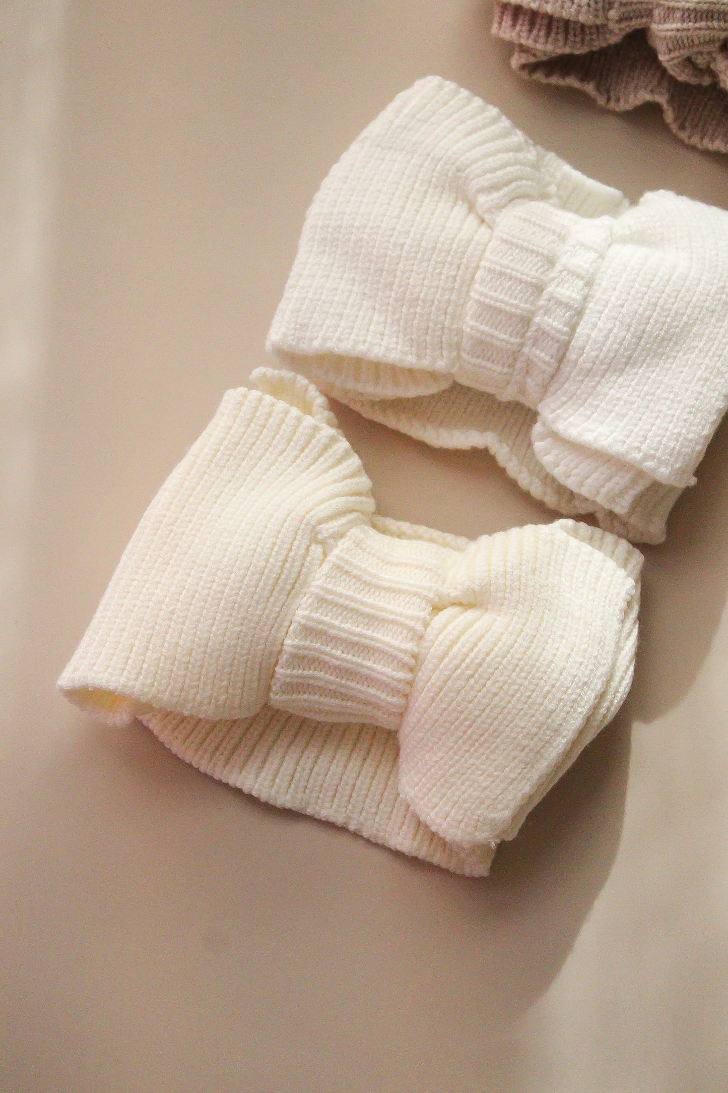 Fiocco in maglia a costine