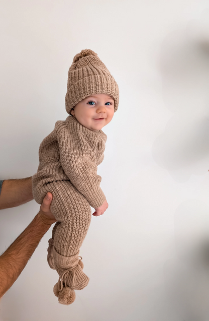 Tutina in cotone testurizzato | Cioccolato