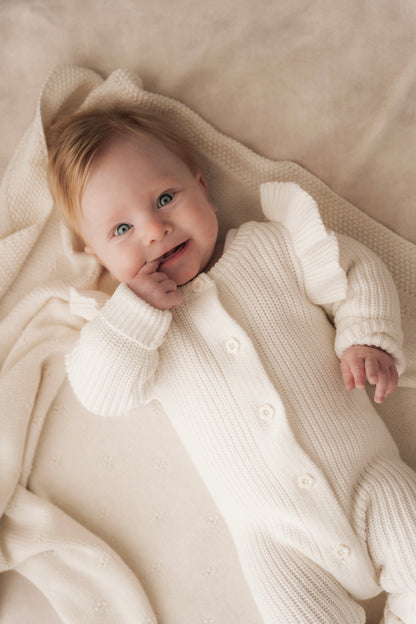 Tutina in maglia con volant | Latte