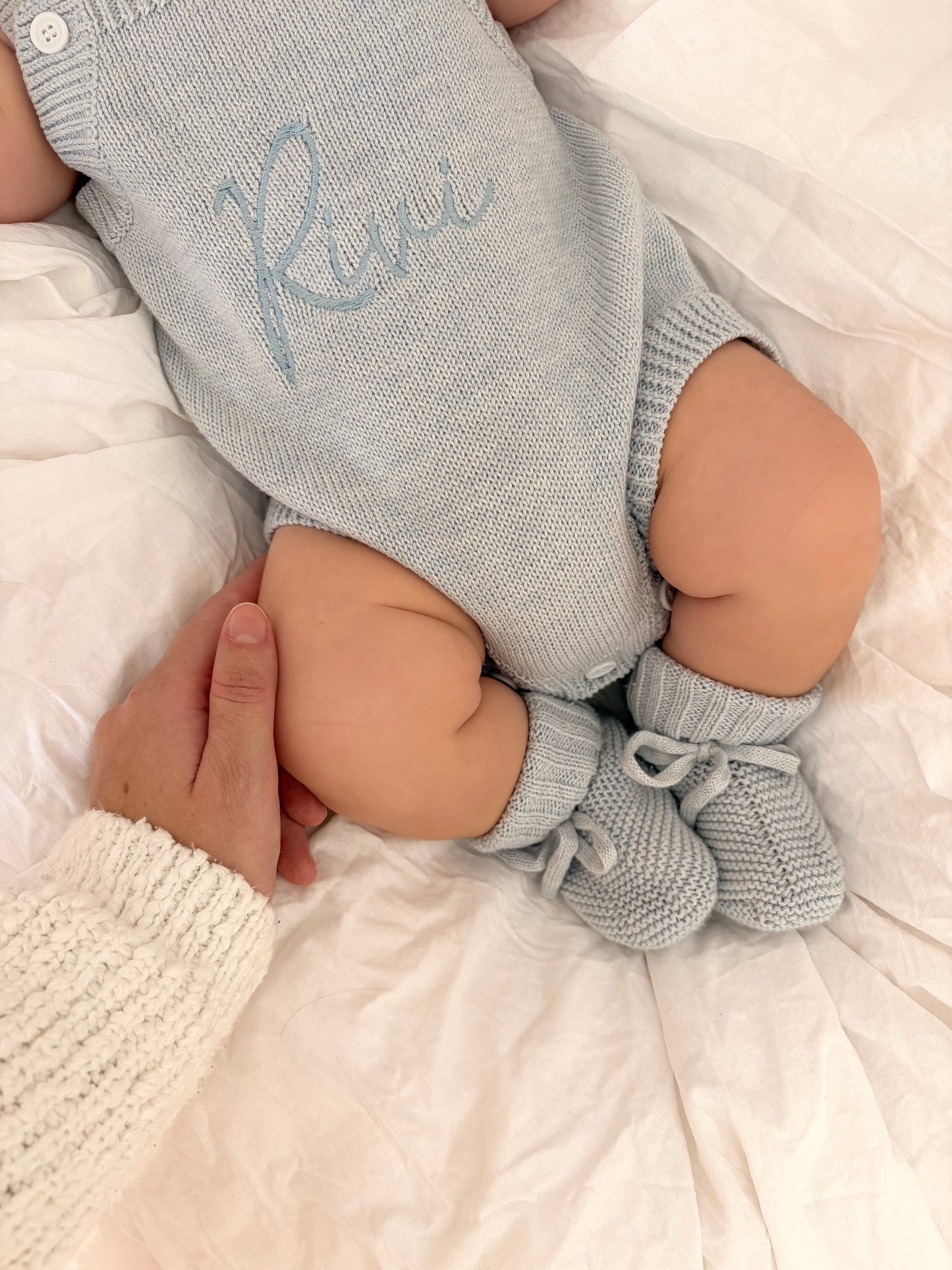 Pagliaccetto in maglia | Sky Blue
