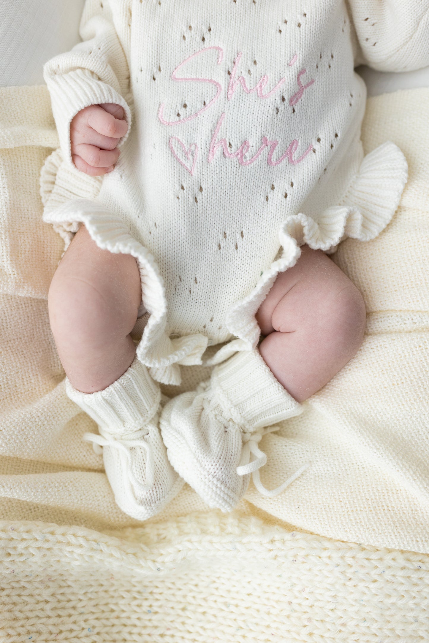 Scarpine in maglia | Latte