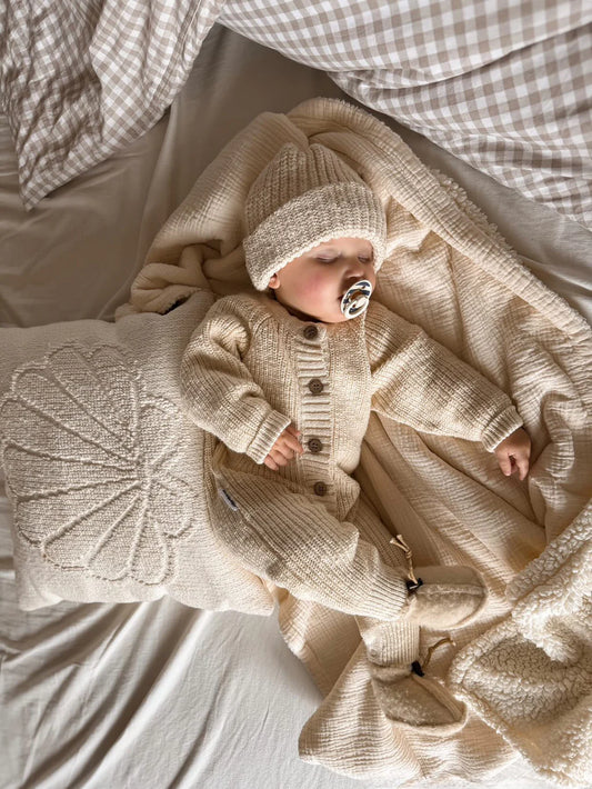 Tutina in cotone testurizzato | Beige