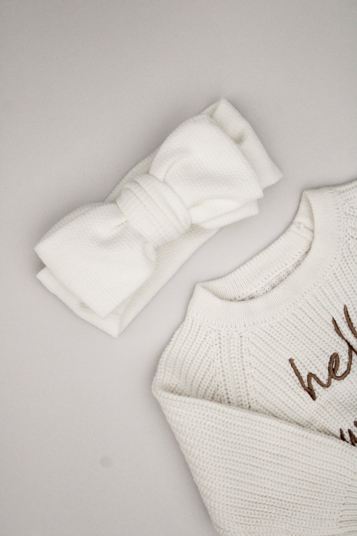 Fascia fiocco a righe | Bianco