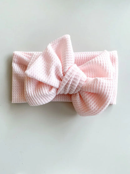 Fascia fiocco waffle | Rosa