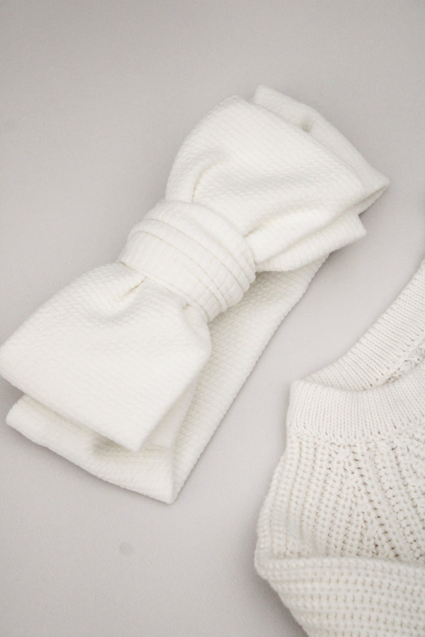 Fascia fiocco a righe | Bianco
