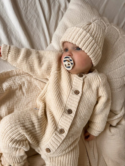 Tutina in cotone testurizzato | Beige