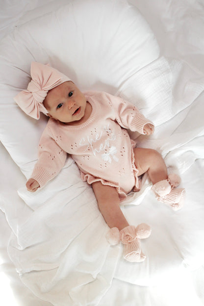 Pagliaccetto in maglia traforata She’s here | Rosa