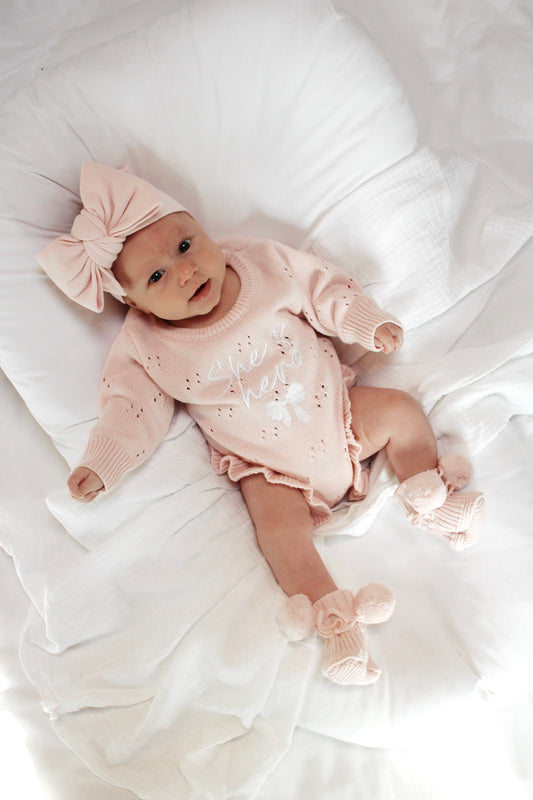 Pagliaccetto in maglia traforata She’s here | Rosa