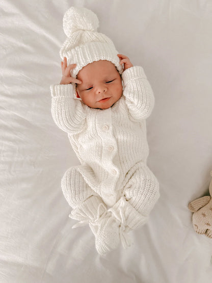 Tutina in cotone testurizzato | Bianco