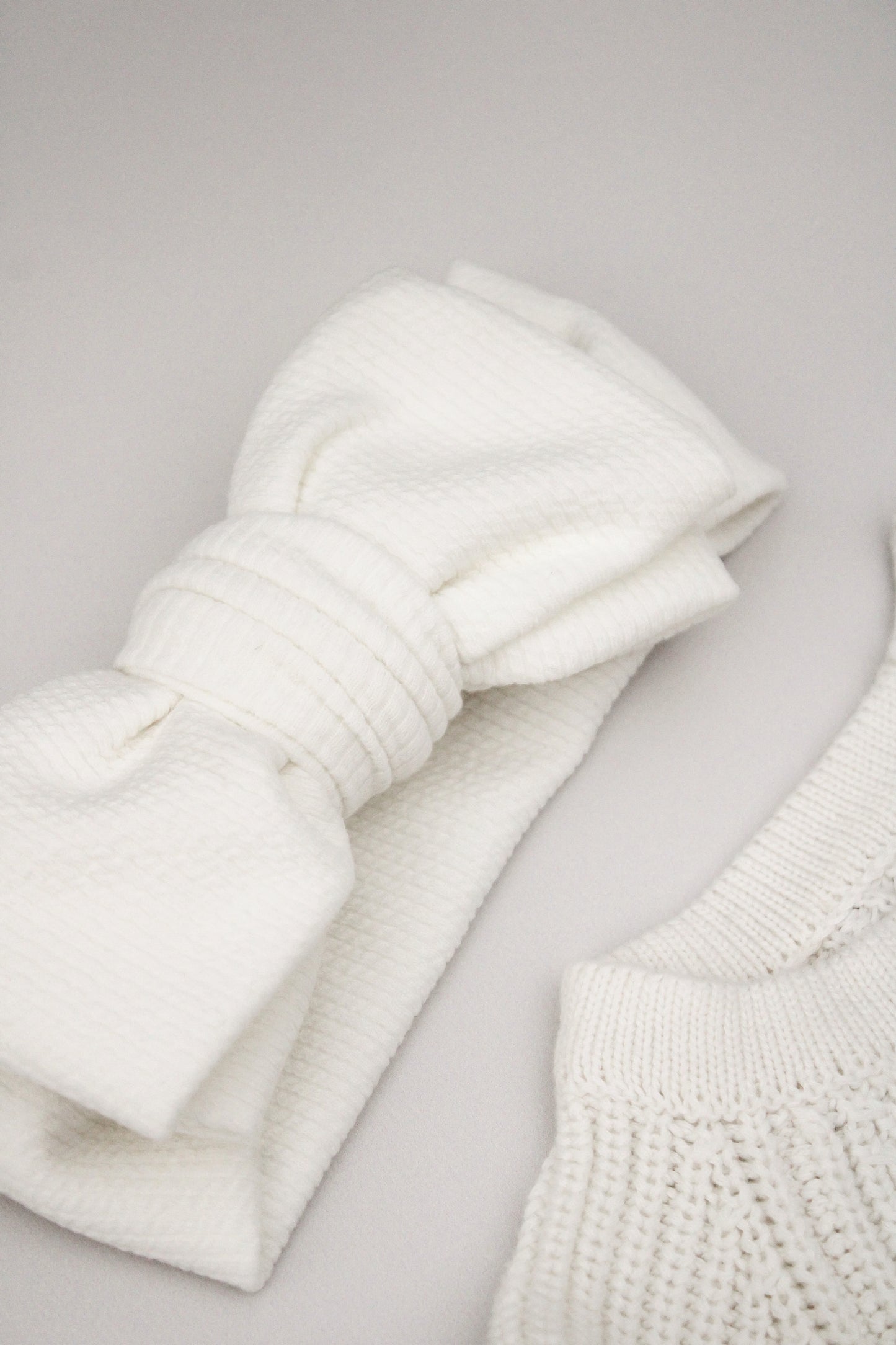 Fascia fiocco a righe | Bianco