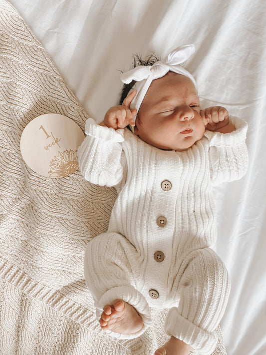 Tutina in maglia a costine | Latte