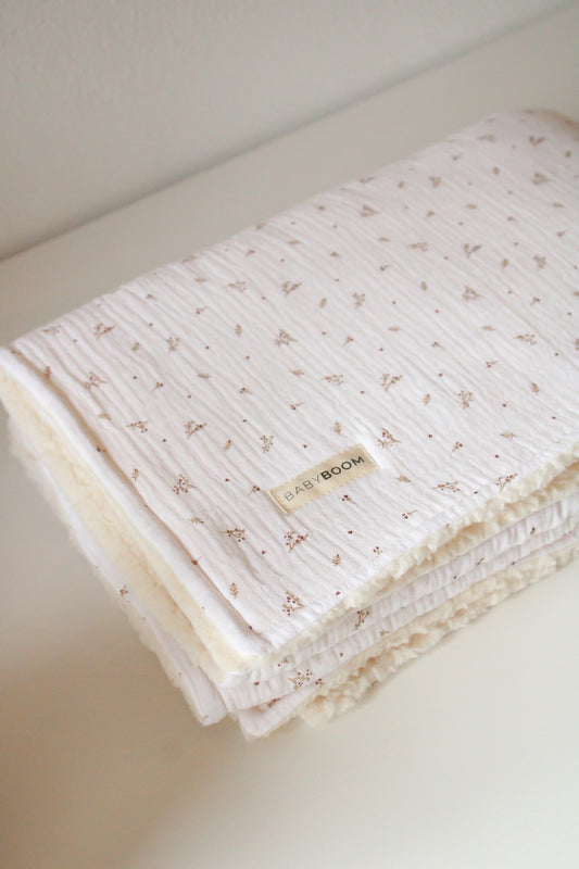 Coperta mussola e sherpa - Soft Leaves