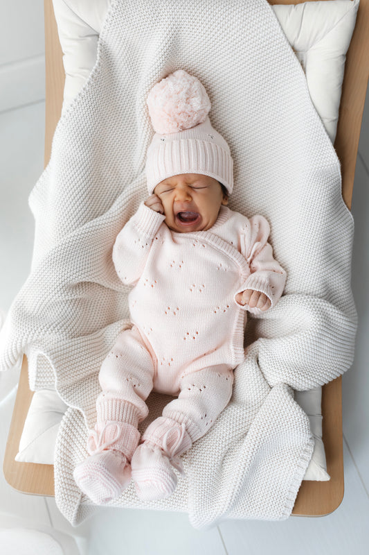 Tutina in maglia traforata | Rosa