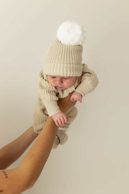 Cappellino Pompon in maglia | Oat