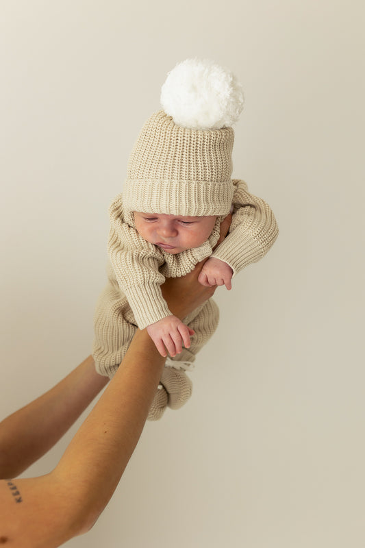 Cappellino Pompon in maglia | Oat