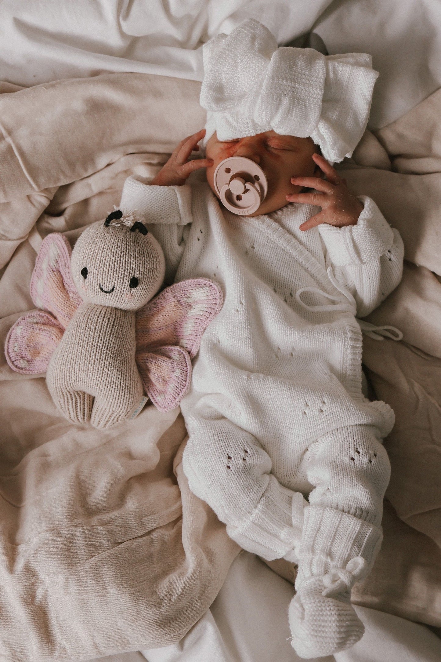 Tutina in maglia traforata | Latte