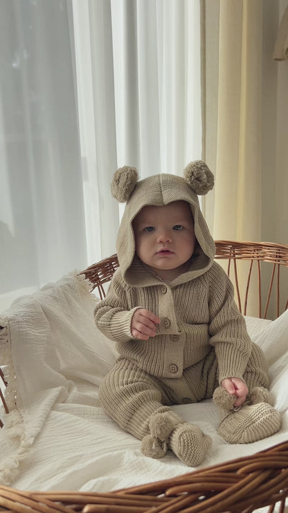 Tutina orsetto con cappuccio | Cioccolato