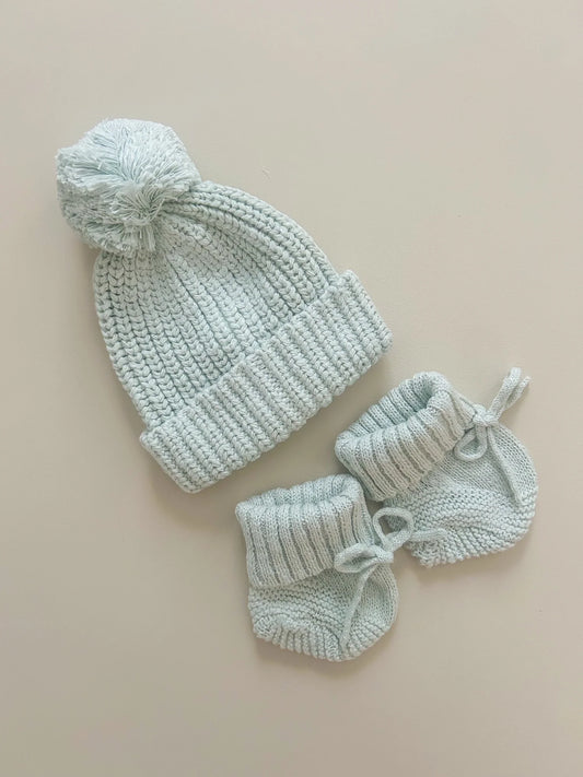 Cappellino Pompon in cotone testurizzato | Mint